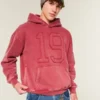 Sudadera con capucha y estampado numérico