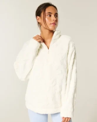 Sudadera con cremallera de un cuarto de Gilly Hicks Sherpa