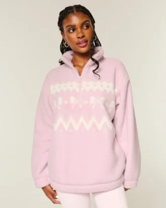 Sudadera con cremallera de un cuarto de Gilly Hicks Sherpa