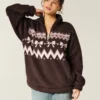 Sudadera con cremallera de un cuarto de Gilly Hicks Sherpa