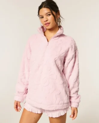 Sudadera con cremallera de un cuarto de Gilly Hicks Sherpa