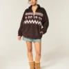Sudadera con cremallera de un cuarto de Gilly Hicks Sherpa