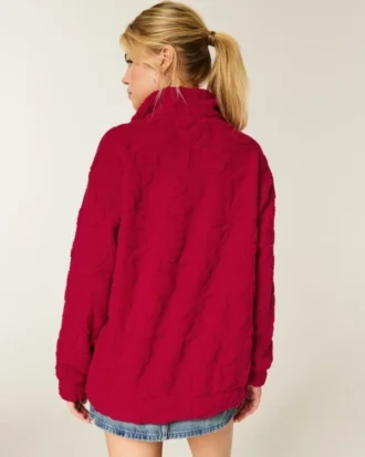 Sudadera con cremallera de un cuarto de Gilly Hicks Sherpa