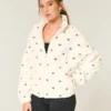 Sudadera con cremallera y bordado Sherpa de Gilly Hicks