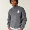 Sudadera con cremallera y estampado relajada