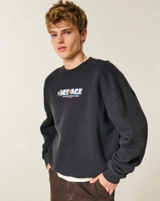 Sudadera con cuello redondo y estampado Boxy Ice Age