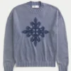 Sudadera con cuello redondo y estampado cuadrado