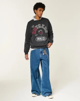 Sudadera con cuello redondo y estampado de los Scarlet Knights de la Universidad de Rutgers