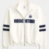 Sudadera con estampado de Argentina y media cremallera