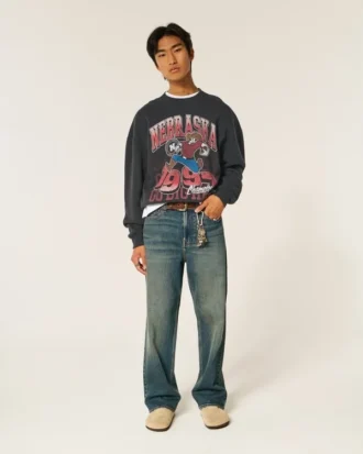 Sudadera con gráfico de los Cornhuskers de la Universidad de Nebraska