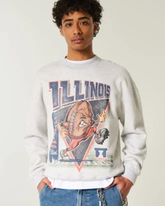 Sudadera con gráfico de los Fighting Illini de la Universidad de Illinois
