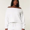 Sudadera fácil con hombros descubiertos