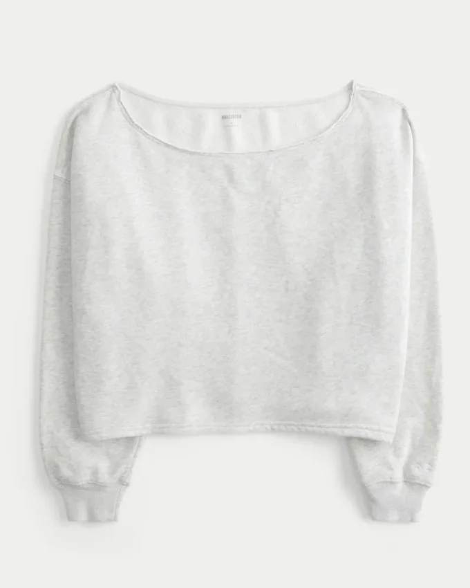 Sudadera fácil con hombros descubiertos