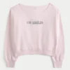 Sudadera gráfica Easy Off-the-Shoulder Los Angeles