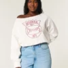 Sudadera gráfica Indiana University con hombros descubiertos