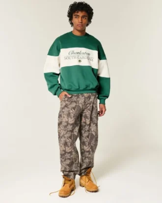 Sudadera holgada con estampado Charleston