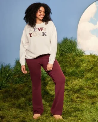 Sudadera oversize con estampado gráfico de Nueva York