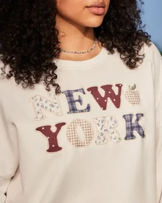 Sudadera oversize con estampado gráfico de Nueva York