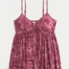 Top babydoll arrugado y vaporoso