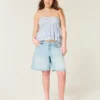 Top babydoll con cuello halter y volantes