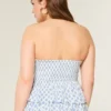 Top babydoll con cuello halter y volantes