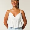 Top babydoll con estampado de cachemira