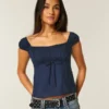 Top babydoll con hombros descubiertos
