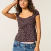 Top babydoll con hombros descubiertos
