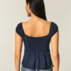 Top babydoll con hombros descubiertos