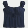 Top babydoll con hombros descubiertos