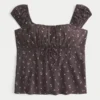 Top babydoll con hombros descubiertos