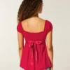 Top babydoll con lazo de satén