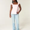 Top babydoll con lazo de satén