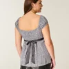 Top babydoll con lazo de satén