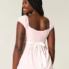 Top babydoll con lazo de satén