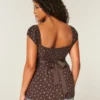 Top babydoll con lazo de satén