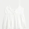 Top babydoll con lazo delantero