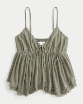 Top babydoll con tachuelas