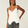 Top babydoll con tachuelas