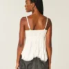 Top babydoll con tachuelas