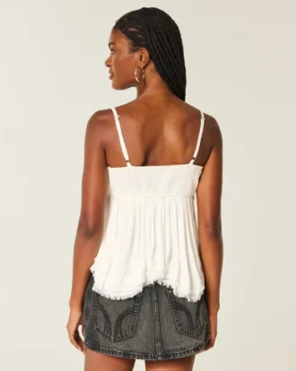 Top babydoll con tachuelas