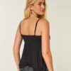 Top babydoll con tachuelas