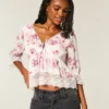 Top babydoll de manga tres cuartos