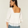 Top babydoll de manga tres cuartos