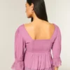 Top babydoll de manga tres cuartos