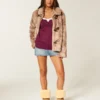 Top babydoll Henley con lazo fácil de atar