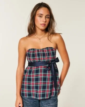Top babydoll sin tirantes fácil de llevar
