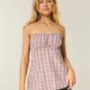 Top babydoll sin tirantes fácil de llevar