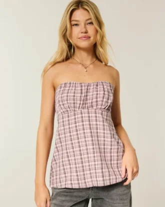 Top babydoll sin tirantes fácil de llevar