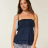 Top babydoll sin tirantes fácil de llevar